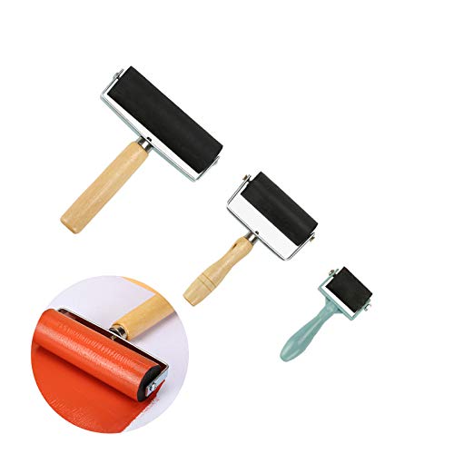 3 Stück Gummiwalze, Gummi Brayer Roller Farbroller, Weiche Gummi Brayer Roller Druckerei Werkzeug Farbwalze Druckgrafik Roller, Druckgrafik Kunst Kunsthandwerk Roller, für Handwerk Projekte Stempeln 3 Stück Gummiwalze, Gummi Brayer Roller Farbroller, Weiche Gummi Brayer Roller Druckerei Werkzeug Farbwalze Druckgrafik Roller, Druckgrafik Kunst Kunsthandwerk Roller, für Handwerk Projekte Stempeln von Lulullaby