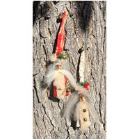 Kleiner 3 "Weihnachtsmann, Rot Oder Weiß, 2 Primitive Weihnachtsmannschalenfüller, Kaffeebedeckter Weihnachtsmann, Handgemachte von LulusCleverCrafts