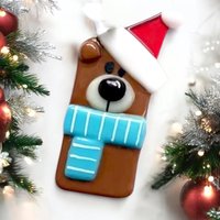 Weihnachtsschmuck Aus Geschmolzenem Glas in Form Eines Braunbären. Ornament Glas, Handgefertigt Von Luluverre, Hergestellt Quebec Weihnachtsschmuck Aus Geschmolzenem Glas in Form Eines Braunbären. Ornament Glas, Handgefertigt Von Luluverre, Hergestellt Quebec von Luluverre