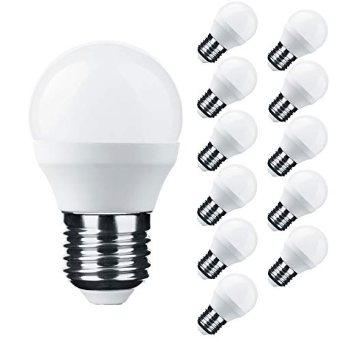 LumCa 12er Pack P45 LED Tropfen Lampe 6W neutralweiß E27 ersetzt 45W | 4000 Kelvin | 600 Lumen | nicht dimmbar | 220-240V | 270° Abstrahlwinkel| Tropfenform E27 | LED Globe E27 | LED Mini Globe LumCa 12er Pack P45 LED Tropfen Lampe 6W neutralweiß E27 ersetzt 45W | 4000 Kelvin | 600 Lumen | nicht dimmbar | 220-240V | 270° Abstrahlwinkel| Tropfenform E27 | LED Globe E27 | LED Mini Globe von LumCa