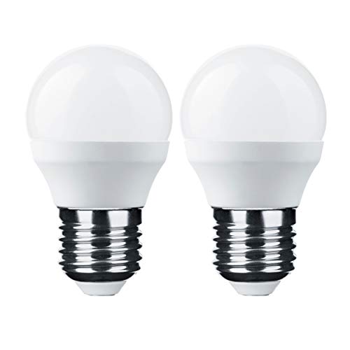 LumCa 2er Pack P45 LED Tropfen Lampe 6W neutralweiß E27 ersetzt 45W | 4000 Kelvin | 600 Lumen | nicht dimmbar | 220-240V | 270° Abstrahlwinkel| Tropfenform E27 | LED Globe E27 | LED Mini Globe LumCa 2er Pack P45 LED Tropfen Lampe 6W neutralweiß E27 ersetzt 45W | 4000 Kelvin | 600 Lumen | nicht dimmbar | 220-240V | 270° Abstrahlwinkel| Tropfenform E27 | LED Globe E27 | LED Mini Globe von LumCa
