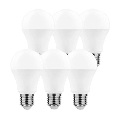 LumCa 6er Pack A65 LED Glühbirne 15W warmweiß E27 ersetzt 95W | 2700 Kelvin | 1520 Lumen | nicht dimmbar | 220-240V | 270° Abstrahlwinkel| Glühbirne E27 | LED Birne E27 | Leuchtmittel e27 | LED Bulb LumCa 6er Pack A65 LED Glühbirne 15W warmweiß E27 ersetzt 95W | 2700 Kelvin | 1520 Lumen | nicht dimmbar | 220-240V | 270° Abstrahlwinkel| Glühbirne E27 | LED Birne E27 | Leuchtmittel e27 | LED Bulb von LumCa