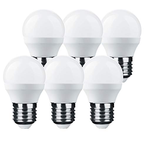LumCa 6er Pack P45 LED Tropfen Lampe 6W warmweiß E27 ersetzt 45W | 2700 Kelvin | 600 Lumen | nicht dimmbar | 220-240V | 270° Abstrahlwinkel| Tropfenform E27 | LED Globe E27 | LED Mini Globe von LumCa