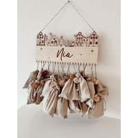 Personalisierter Adventskalender Aus Holz Mit Name | Zum Befüllen, Wiederverwendbar & Nachhaltig, Weihnachtsdeko Boho Personalisierter Adventskalender Aus Holz Mit Name | Zum Befüllen, Wiederverwendbar & Nachhaltig, Weihnachtsdeko Boho von LumaiDesignDe