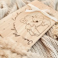 Personalisiertes Frühstücksbrett Mit Gravur - Bärenmotiv Und Namen | Geschenk Für Kinder & Familie von LumaiDesignDe