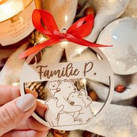 Personalisierte Weihnachtskugel Holz | Familienanhänger Bärenmotiv Christbaumschmuck Mit Namen Geschenk Familie Weihnachten Personalisierte Weihnachtskugel Holz | Familienanhänger Bärenmotiv Christbaumschmuck Mit Namen Geschenk Familie Weihnachten von LumaiDesignDe