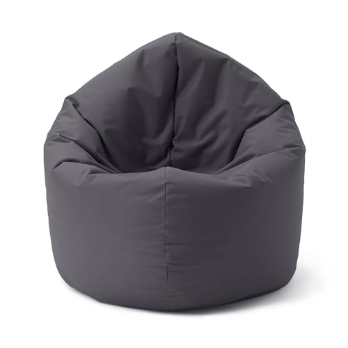 Lumaland Sitzsack Drops: runder Sitzsack (300 L) mit 2-in-1-Funktion für bequemes Sitzen & Liegen | Der Doppelagent für Relax-Momente in- & Outdoor I Mit anpassungsfähiger EPS-Füllung | Ø 120 x 75 cm von Lumaland