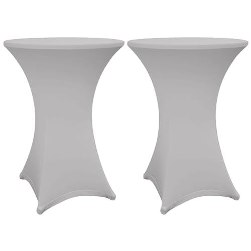 Lumaland 2X hochwertige Stehtischhusse 80-85 cm, ÖKO-TEX® Zertifikat | Stretch Tisch-Überzug schnelltrocknend, Husse mit Verstärkung im Fußbereich | Waschbar, pflegeleicht & langlebig von Lumaland