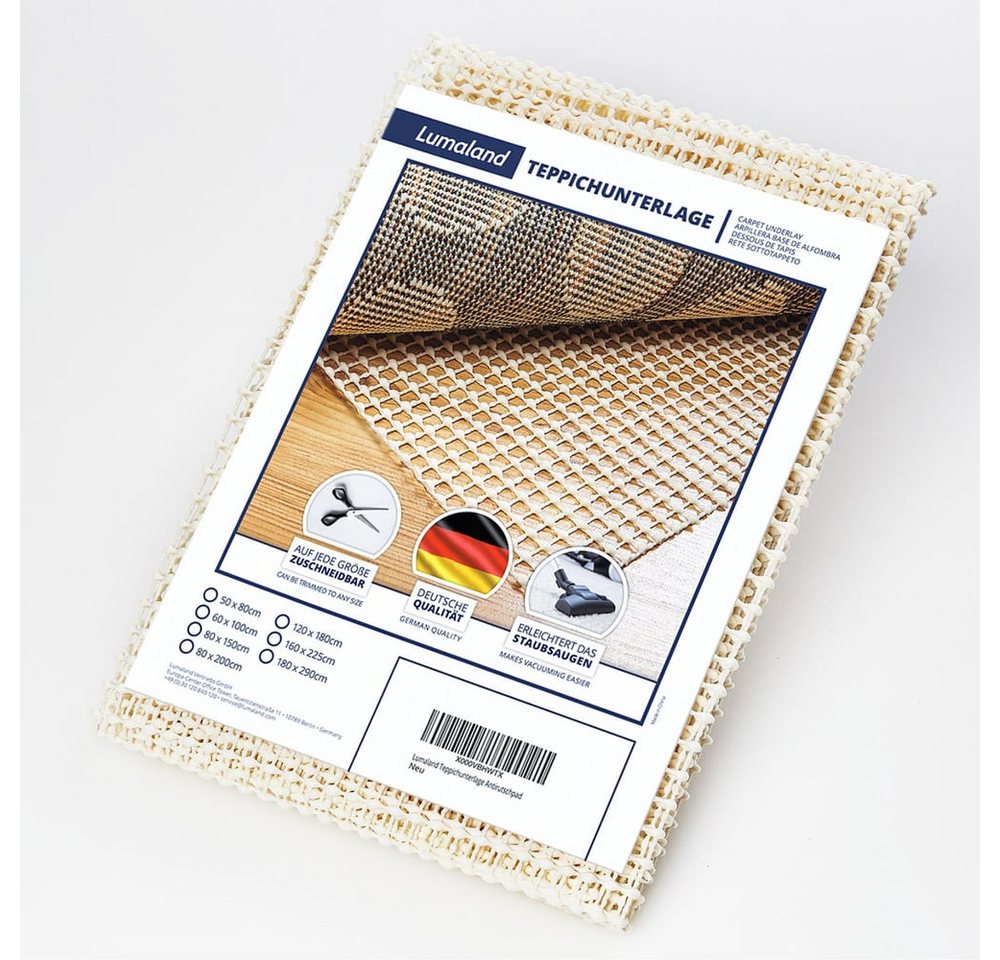 Lumaland Antirutsch Teppichunterlage Antirutschmatte, (1-St), rutschfeste Unterlage Teppich Stopper Antirutschpad von Lumaland