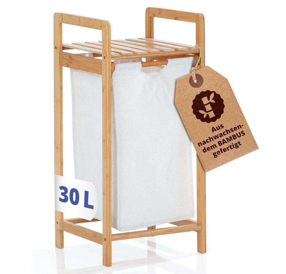 Lumaland Ausziehwäschekorb weiß, mit ausziehbarem Wäschesack, Wasserdicht, 33 x 33 x 73 cm Lumaland Ausziehwäschekorb weiß, mit ausziehbarem Wäschesack, Wasserdicht, 33 x 33 x 73 cm von Lumaland