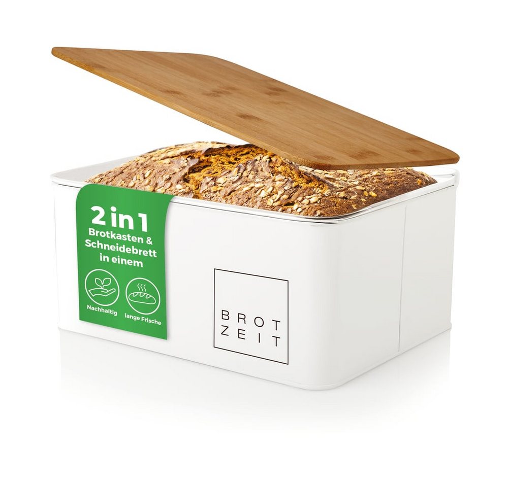 Lumaland Brotkasten Cuisine Brotkasten, Bambus/Metall, Brotkasten aus Metall mit Bambus Deckel Lumaland Brotkasten Cuisine Brotkasten, Bambus/Metall, Brotkasten aus Metall mit Bambus Deckel von Lumaland