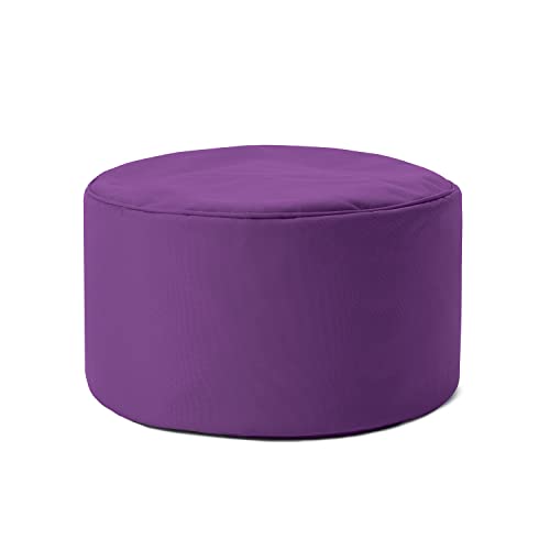 Lumaland Sitzsack Pouf (50 L) | Kompakter Sitzsack mit 3-in-1-Funktion: bequemer Hocker, praktisches Tischchen & stylischer Fußschemel für in- & Outdoor I Mit Flexibler EPS-Füllung | Ø 25 x 45 cm von Lumaland