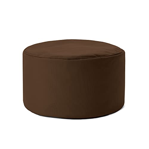 Lumaland Sitzsack Pouf (50 L) | Kompakter Sitzsack mit 3-in-1-Funktion: bequemer Hocker, praktisches Tischchen & stylischer Fußschemel für in- & Outdoor I Mit Flexibler EPS-Füllung | Ø 25 x 45 cm von Lumaland