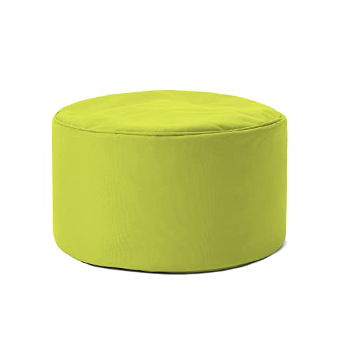 Lumaland Sitzsack Pouf (50 L) | Kompakter Sitzsack mit 3-in-1-Funktion: bequemer Hocker, praktisches Tischchen & stylischer Fußschemel für in- & Outdoor I Mit Flexibler EPS-Füllung | Ø 25 x 45 cm von Lumaland