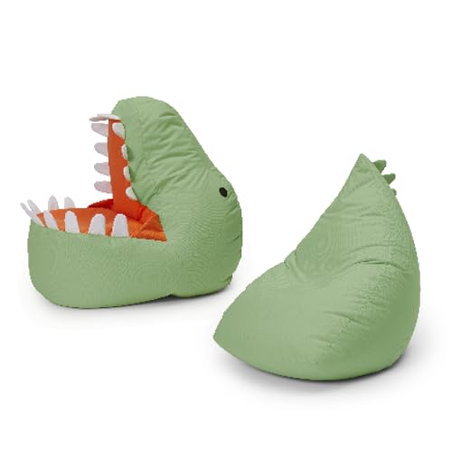 Lumaland Kindersitzsack-Set Dino, 2-TLG. | Sitzsack für Outdoor & Indoor| Sessel BZW. Kindersofa mit Füllung, ideal fürs Kinderzimmer | Sessel: 1 x Dino, 1 x Monster von Lumaland