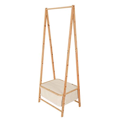 Lumaland Kleiderständer aus Bambus 159 x 60 x 45 cm Beige von Lumaland