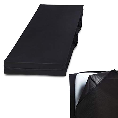 Lumaland Aufbewahrungstasche für Matratze, Schutzbezug unter dem Bett, mit Griffen und Reißverschluss, Schwarz, 8 Größen erhältlich – 140 x 200 x 25 cm von Lumaland