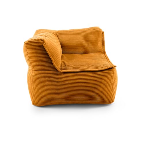 Lumaland Modulares Eckteil Links - Cord-Reihe | Indoor Sitzsack mit Softer Struktur, ideal Sofa Modulen & zum Pouf | Bean Bag mit Füllung - für Wohnzimmer & Co. - 81x81x70 cm Lumaland Modulares Eckteil Links - Cord-Reihe | Indoor Sitzsack mit Softer Struktur, ideal Sofa Modulen & zum Pouf | Bean Bag mit Füllung - für Wohnzimmer & Co. - 81x81x70 cm von Lumaland