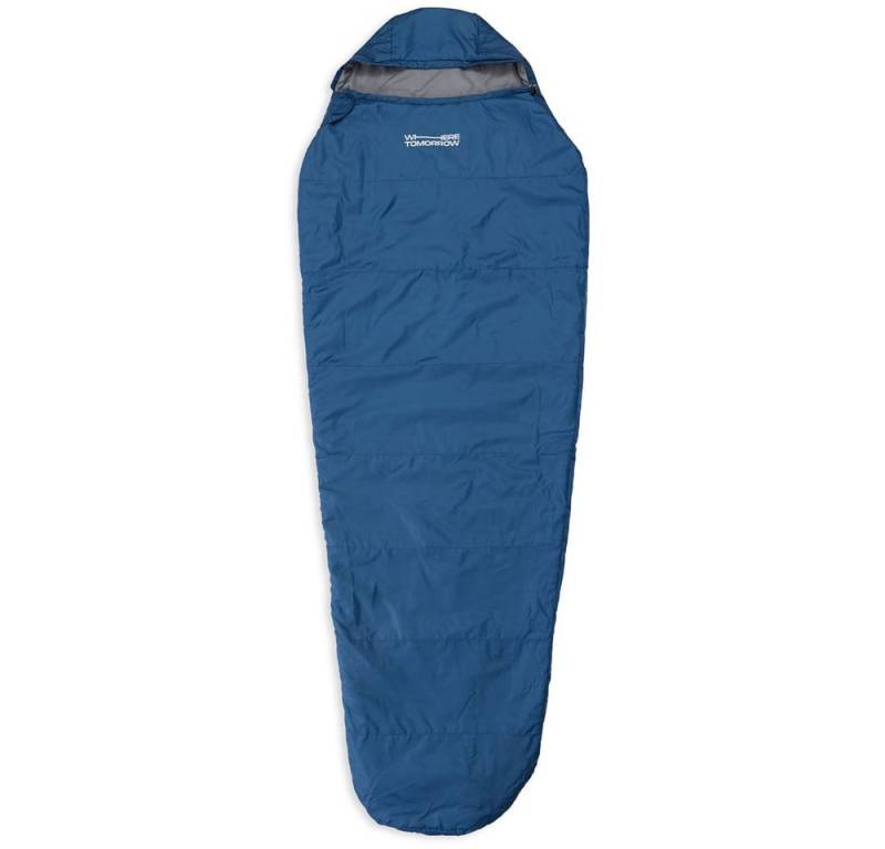 Lumaland Mumienschlafsack Where Tomorrow Camping Schlafsack 220x80x50, wasserabweisend Wärmekragen im Schulterbereich Camping Outdoor -5°C von Lumaland