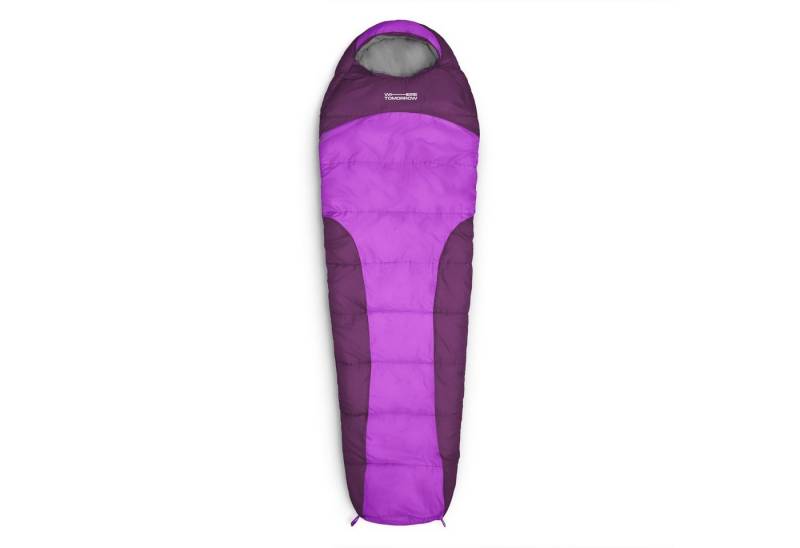 Lumaland Mumienschlafsack Where Tomorrow Camping Schlafsack mit Tasche, wasserabweisend Wärmekragen atmungsaktiv 230x80x55 von Lumaland
