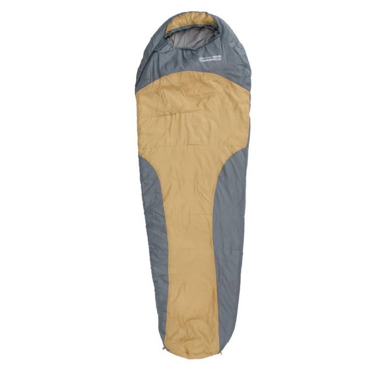 Lumaland Mumienschlafsack Where Tomorrow Camping Schlafsack mit Tasche, wasserabweisend Wärmekragen atmungsaktiv 230x80x55 von Lumaland