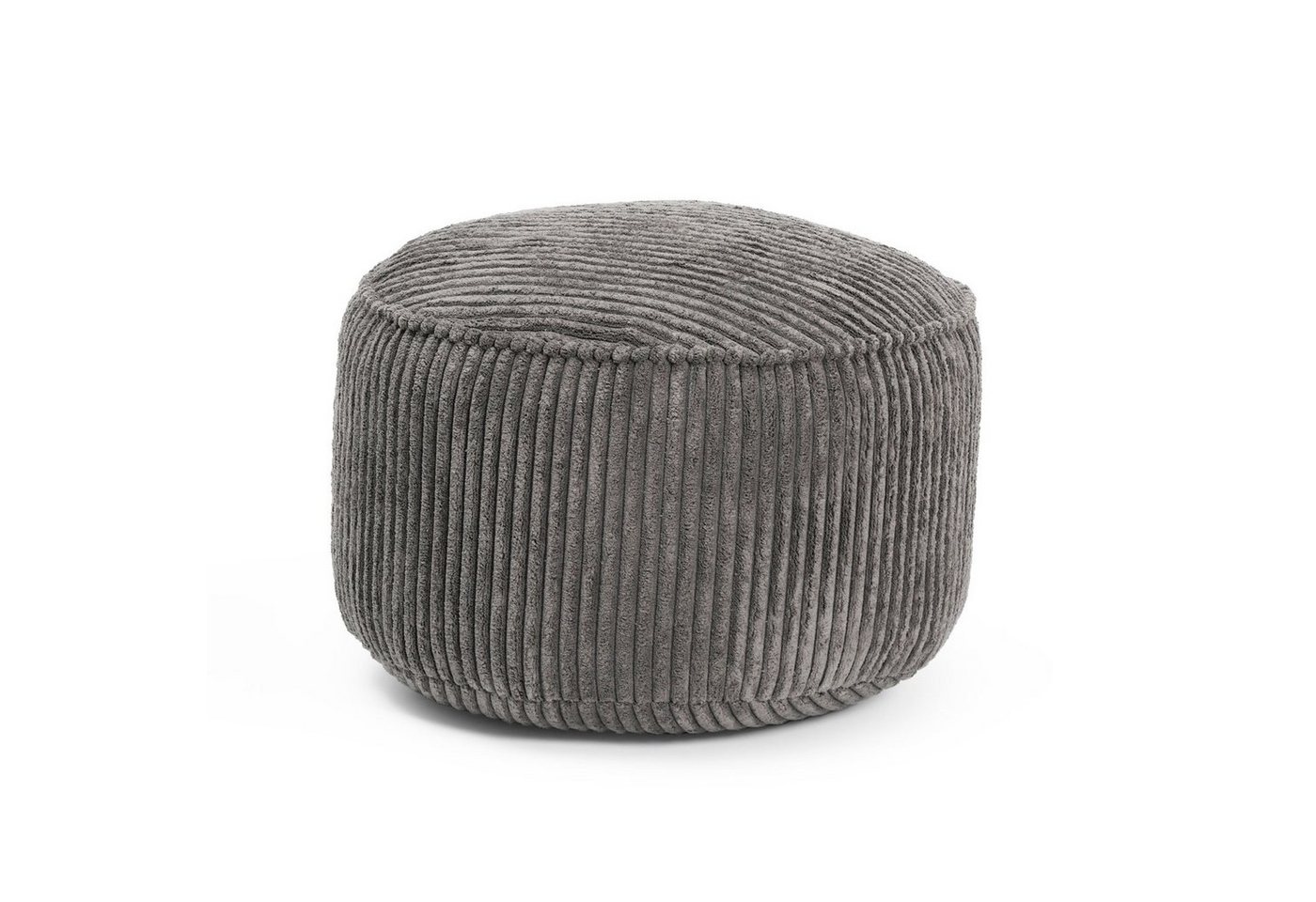 Lumaland Pouf Sitzhocker Cord Ablage kompakt 25x45 cm, pflegeleicht, Indoor Relaxen von Lumaland