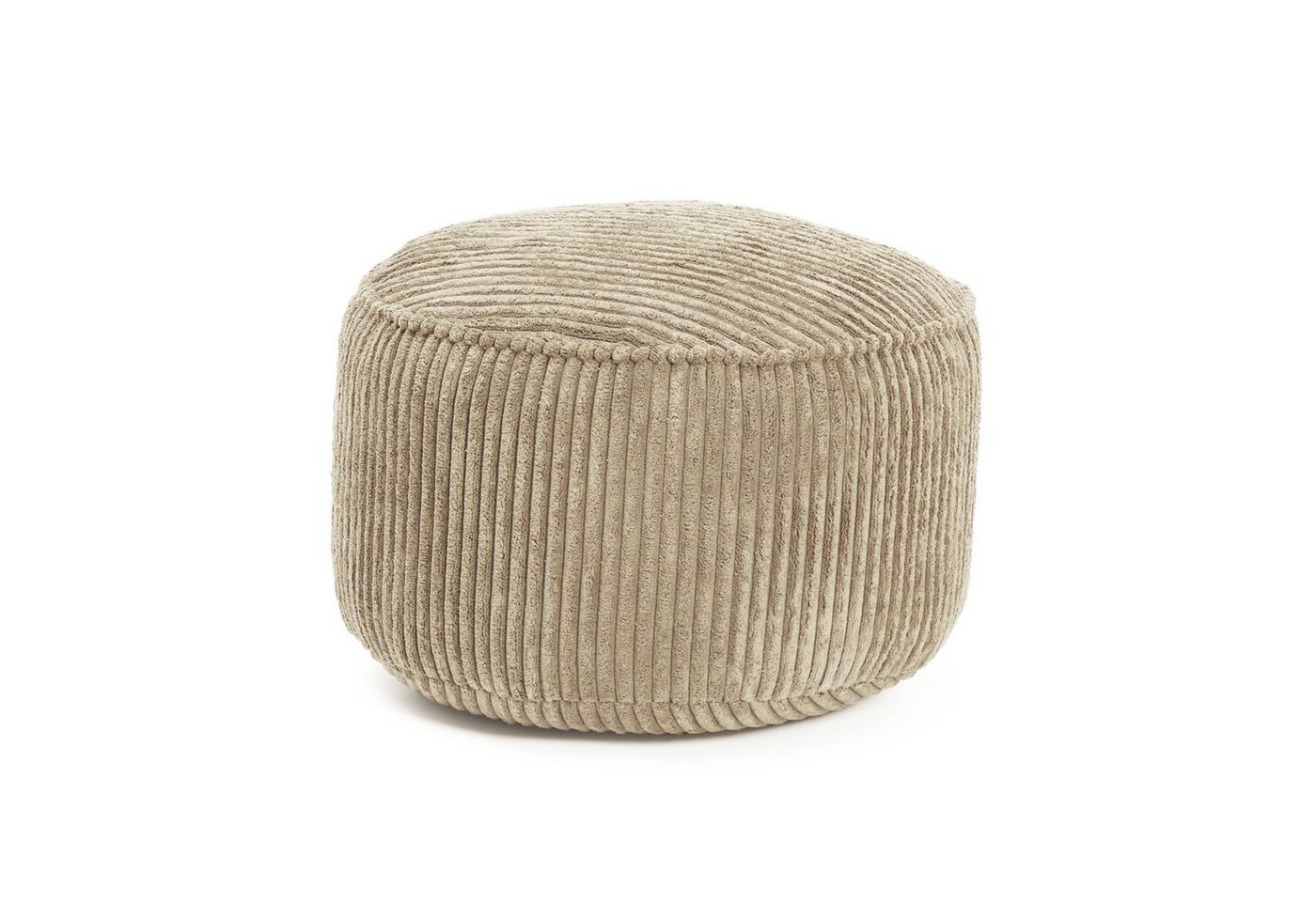 Lumaland Pouf Sitzhocker Cord Ablage kompakt 25x45 cm, pflegeleicht, Indoor Relaxen von Lumaland