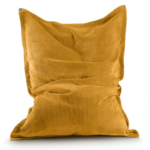 Lumaland Sitzsack Classic XXL Cord | Riesen Sitzsack XXL mit Softer Rippenstruktur – ideal zu Cord Sofa & Sessel Indoor Bean Bag für Wohnzimmer, Schlafzimmer & Co. - 380 L, 140 x 180 cm von Lumaland