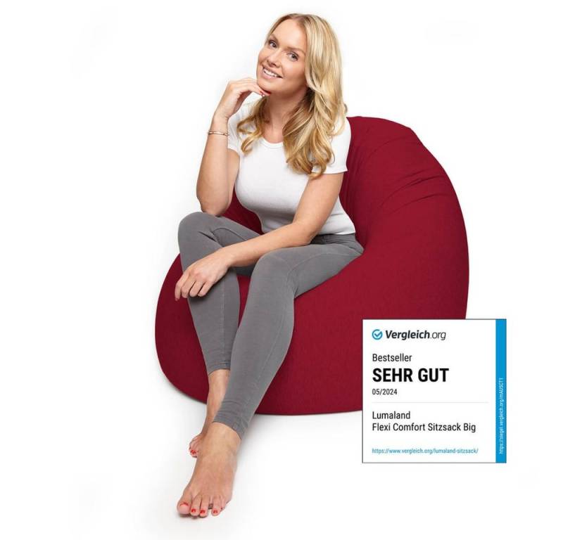 Lumaland Sitzsack Flexi Comfort, Bodenkissen Lounge 250l & 300l Bean Bag von Lumaland