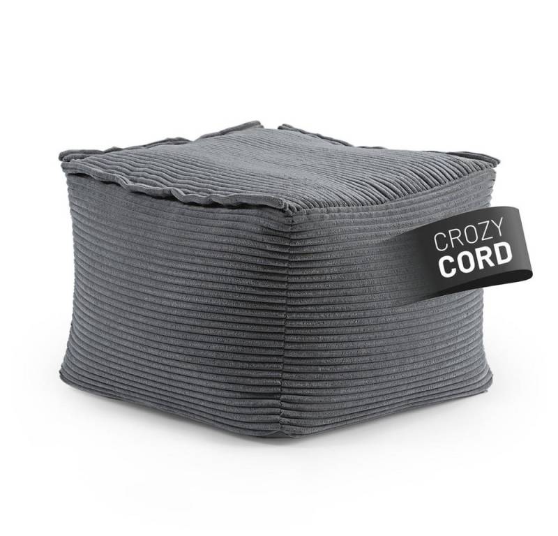 Lumaland Sitzsack Hocker Modular Cord 54x54x40cm grau, Sessel wasserfest abnehmbarer Bezug erweiterbar waschbar 54x54x40cm Lumaland Sitzsack Hocker Modular Cord 54x54x40cm grau, Sessel wasserfest abnehmbarer Bezug erweiterbar waschbar 54x54x40cm von Lumaland