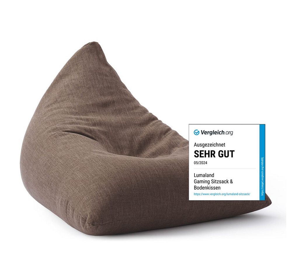 Lumaland Sitzsack Interior Line - Gaming, Bodenkissen Bean Bag Lounge Triangle 370L150x100x100cm Lumaland Sitzsack Interior Line - Gaming, Bodenkissen Bean Bag Lounge Triangle 370L150x100x100cm von Lumaland