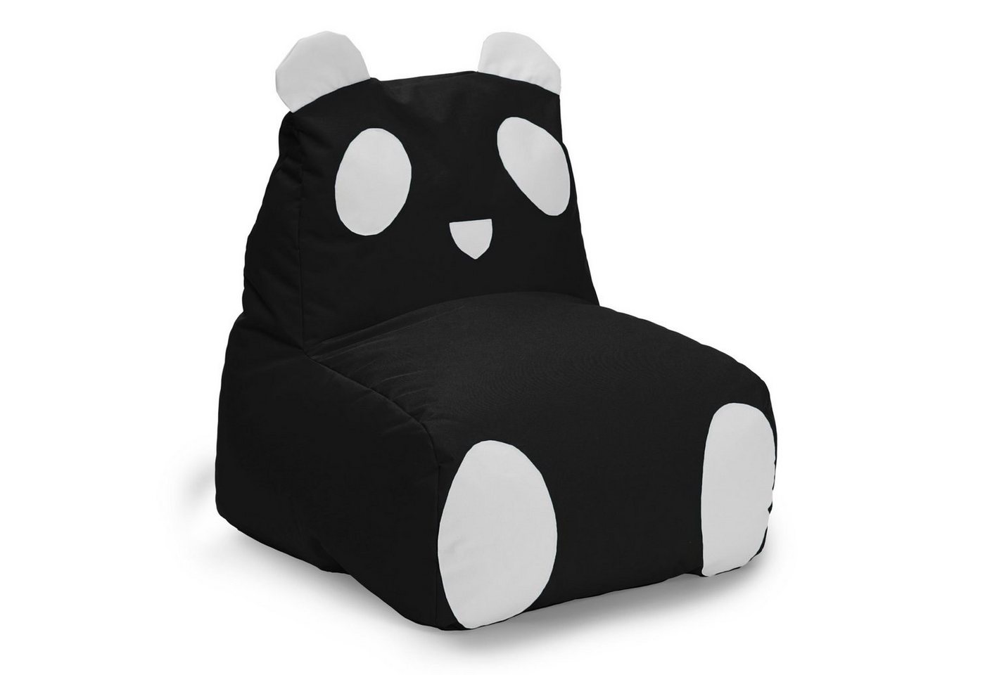 Lumaland Sitzsack Kinder Panda 75x65x65 cm (1x Kindersitzsack), weiches Sitzpolster, Kinderzimmer, pflegeleichtes Material von Lumaland