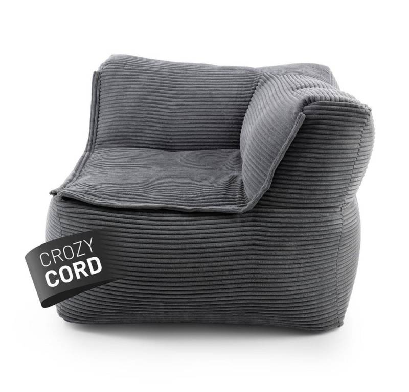 Lumaland Sitzsack Lumaland Sitzsack-Sofa Modular Cord 81x81x70cm Ecke links, Sessel wasserfest abnehmbarer Bezug erweiterbar waschbar Lumaland Sitzsack Lumaland Sitzsack-Sofa Modular Cord 81x81x70cm Ecke links, Sessel wasserfest abnehmbarer Bezug erweiterbar waschbar von Lumaland