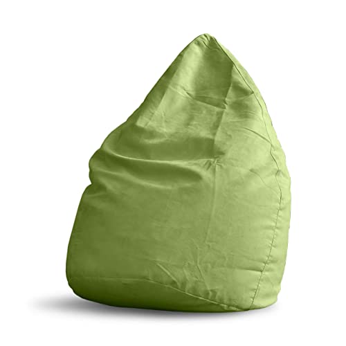 Lumaland Sitzsack Luxury 60x45cm | Microvelours Beanbag mit extra weichem & robustem Stoff | Für Erwachsene & Kinder| Ideal geeignet für Kinderzimmer | Sessel & Stuhl Bean Bag [Grün] von Lumaland