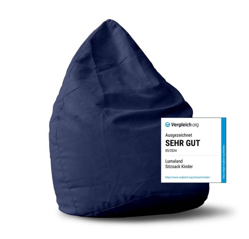 Lumaland Sitzsack Luxury XL PLUS Sitzsack (1 St), Microvelours Beanbag extra weich & robust Stuhl Sessel 85x65cm von Lumaland