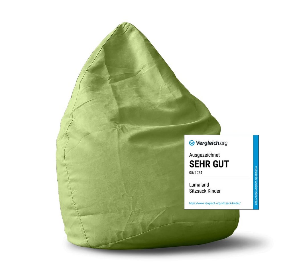 Lumaland Sitzsack Luxury XL PLUS Sitzsack (1 St), Microvelours Beanbag extra weich & robust Stuhl Sessel 85x65cm von Lumaland