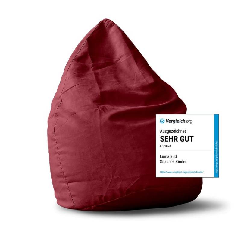Lumaland Sitzsack Luxury XL Sitzsack (1 St), Microvelours Beanbag extra weich & robust Stuhl Sessel 60x45cm von Lumaland