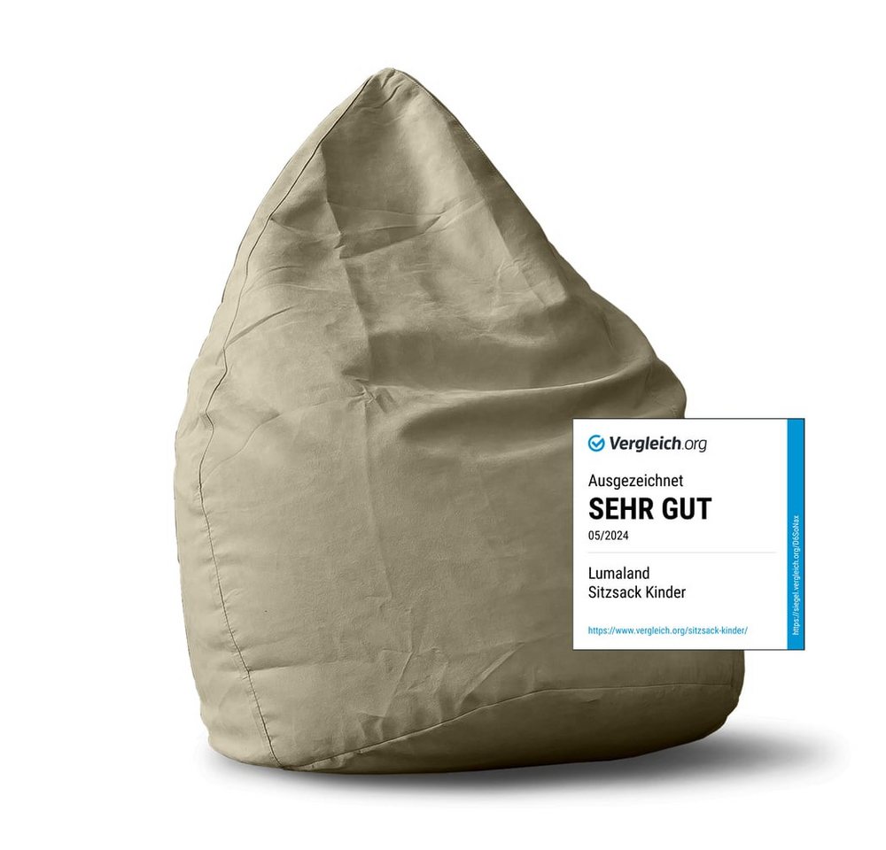 Lumaland Sitzsack Luxury XL Sitzsack (1 St), Microvelours Beanbag extra weich & robust Stuhl Sessel 60x45cm von Lumaland