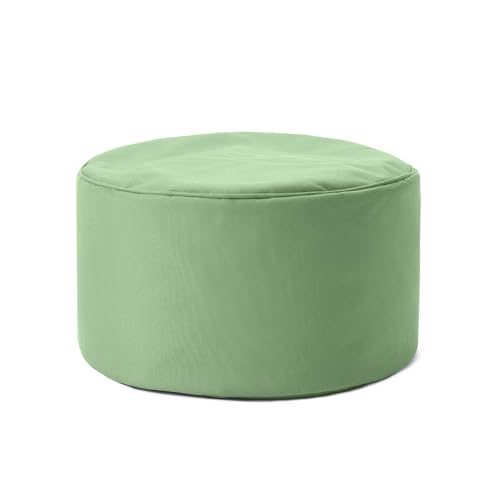 Lumaland Sitzsack Pouf (50 L) | Kompakter Sitzsack mit 3-in-1-Funktion: bequemer Hocker, praktisches Tischchen & stylischer Fußschemel für in- & Outdoor I Mit Flexibler EPS-Füllung | Ø 25 x 45 cm von Lumaland