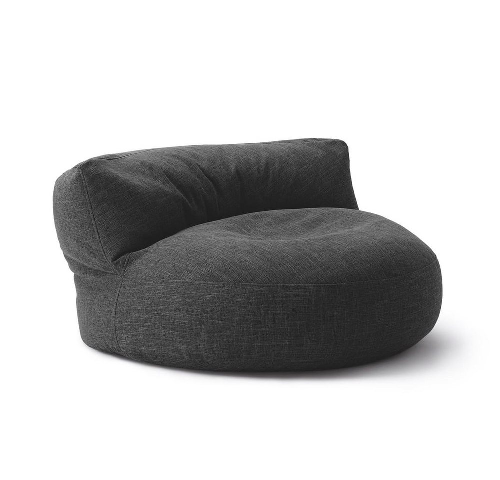 Lumaland Sitzsack Round Sofa Sitzkissen Bean Bag Couch Lounge, inkl. Rückenlehne In-& Outdoor 90x90x50cm von Lumaland