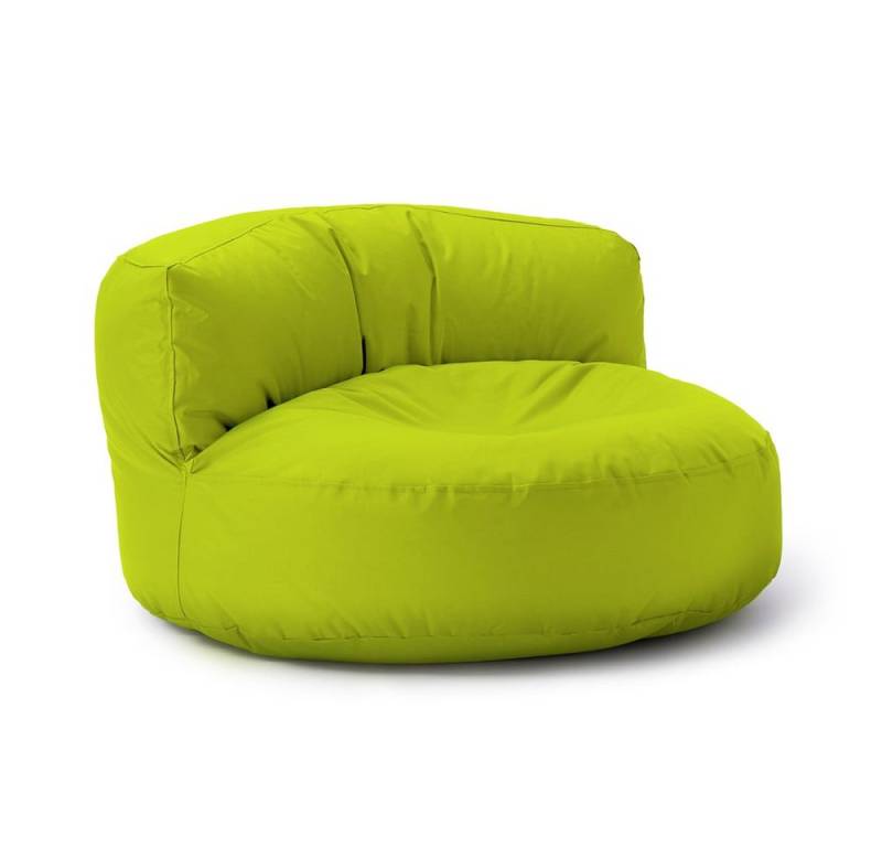 Lumaland Sitzsack Round Sofa Sitzkissen Bean Bag Couch Lounge, inkl. Rückenlehne In-& Outdoor 90x90x50cm von Lumaland