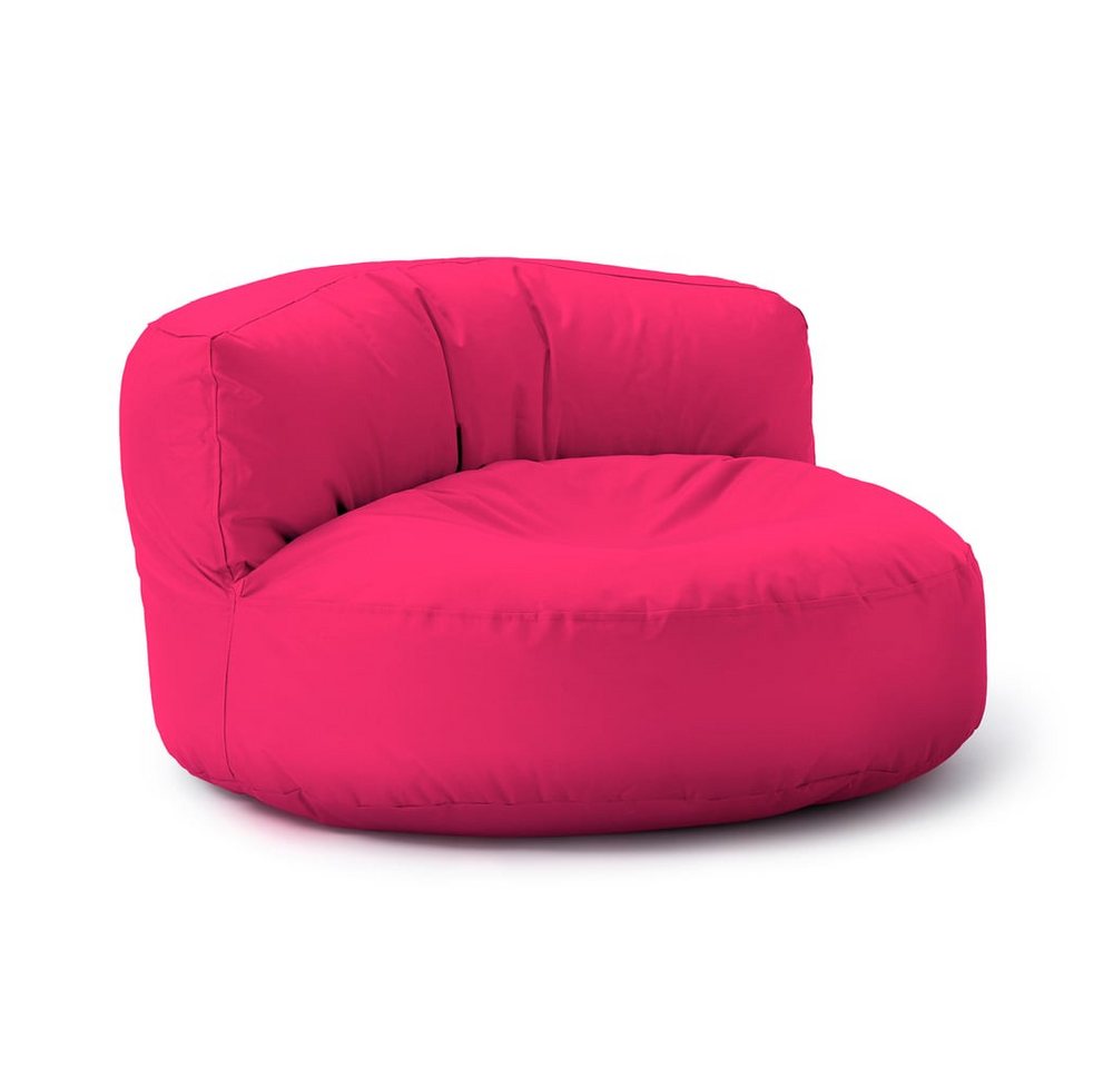 Lumaland Sitzsack Round Sofa Sitzkissen Bean Bag Couch Lounge, inkl. Rückenlehne In-& Outdoor 90x90x50cm von Lumaland