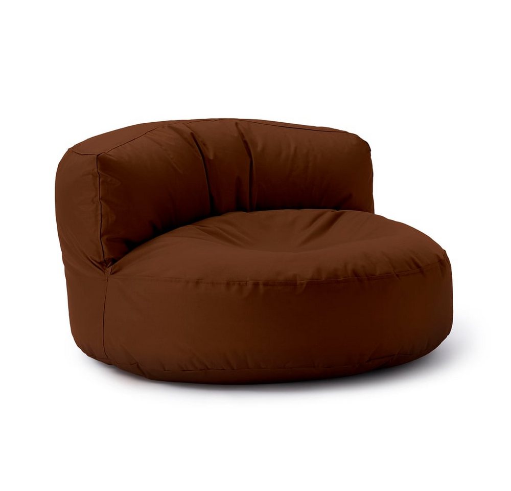 Lumaland Sitzsack Round Sofa Sitzkissen Bean Bag Couch Lounge, inkl. Rückenlehne In-& Outdoor 90x90x50cm von Lumaland