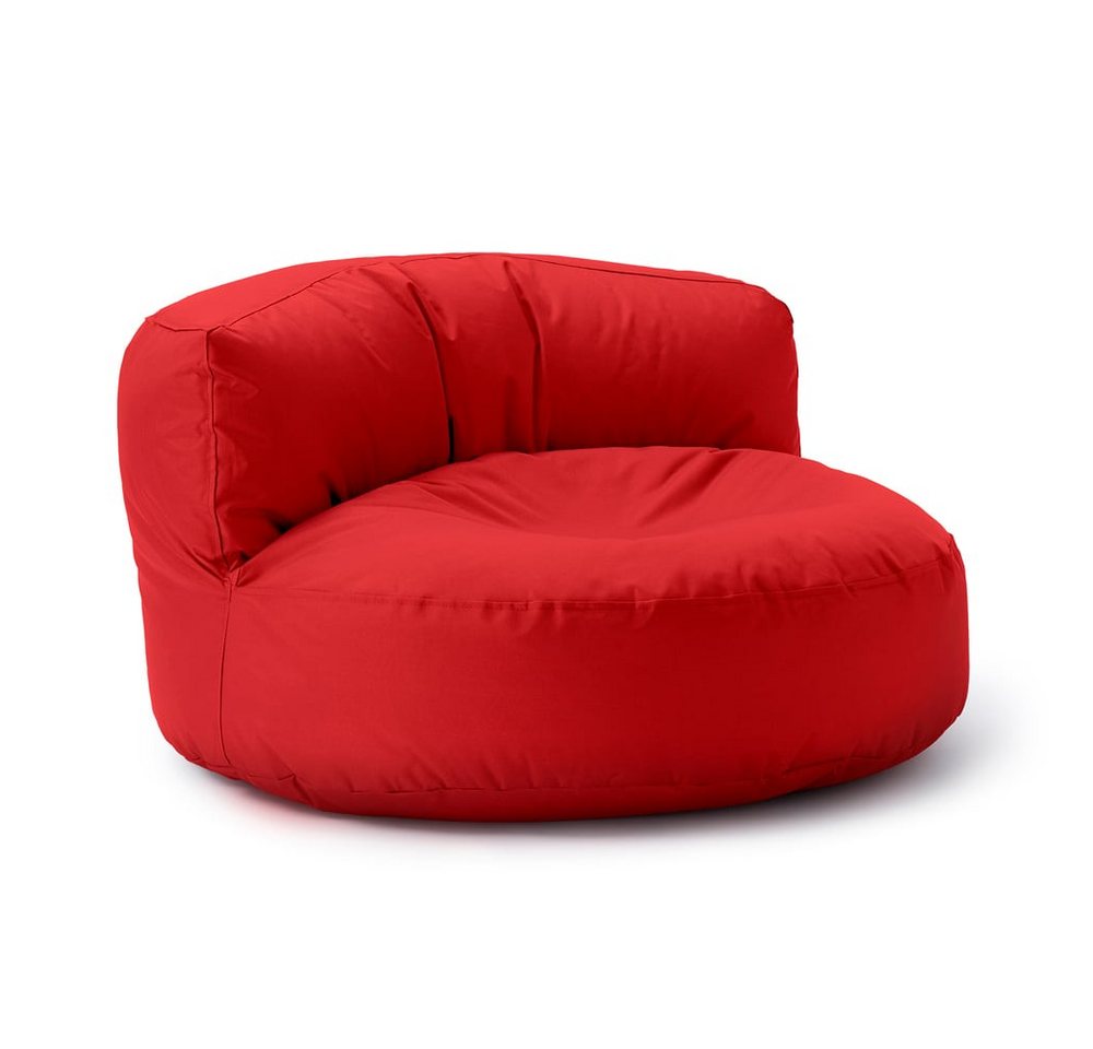 Lumaland Sitzsack Round Sofa Sitzkissen Bean Bag Couch Lounge, inkl. Rückenlehne In-& Outdoor 90x90x50cm von Lumaland