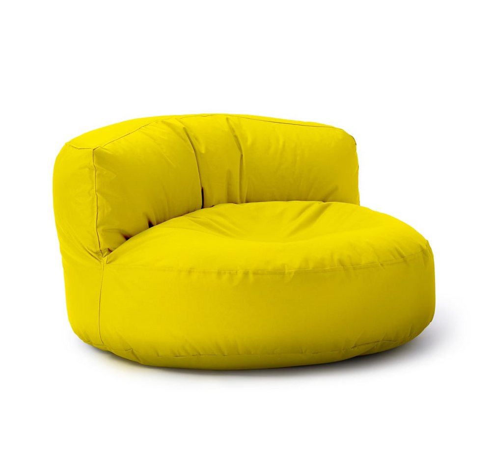 Lumaland Sitzsack Round Sofa Sitzkissen Bean Bag Couch Lounge, inkl. Rückenlehne In-& Outdoor 90x90x50cm von Lumaland