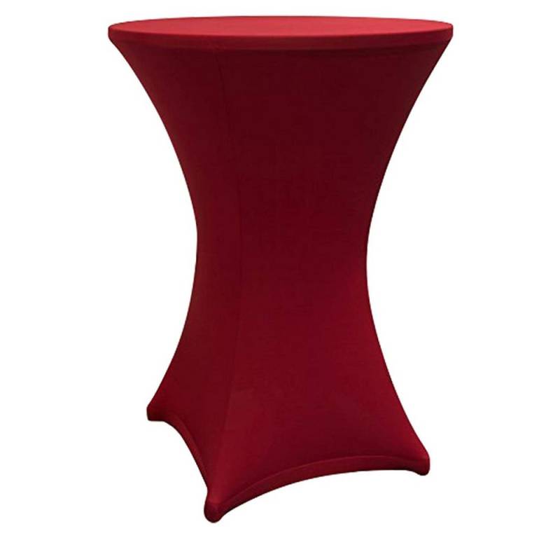 Lumaland Stehtischhusse Tisch Bezug Husse - Ø 80-85cm - Rot, Stehtischhusse Gastro Tischbezug Bistrotisch Deko Sektempfang von Lumaland