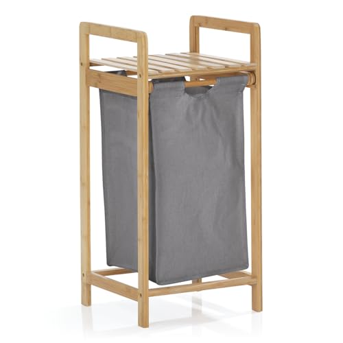 Lumaland Wäschekorb Bambus mit ausziehbarem Wäschesack | Pflegeleichtes Material, unempfindlich gegen Nässe und leicht abwischbar | 73H x 33B x 33L cm Lumaland Wäschekorb Bambus mit ausziehbarem Wäschesack | Pflegeleichtes Material, unempfindlich gegen Nässe und leicht abwischbar | 73H x 33B x 33L cm von Lumaland