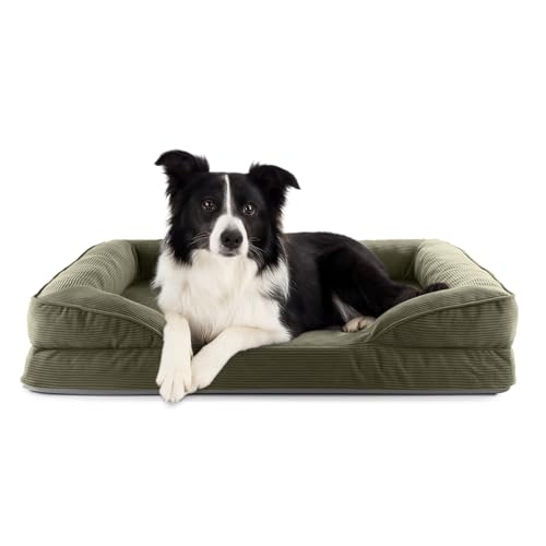 Lumaland orthopädisches Hundebett aus Cord | ergonomisches Hundesofa 90x65 cm - für mittelgroße Hunde | Boden rutschfest | Füllung und Bezug waschbar | Hundekörbchen mit Memory Schaumstoff Lumaland orthopädisches Hundebett aus Cord | ergonomisches Hundesofa 90x65 cm - für mittelgroße Hunde | Boden rutschfest | Füllung und Bezug waschbar | Hundekörbchen mit Memory Schaumstoff von Lumaland