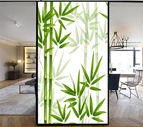 Fenster-Sichtschutzfolie, Bambus, dekorativ, statisch, haftend, Fensterbehandlungen, Glasaufkleber, dekorative Folie für Seitenglastür, Heimdekoration, 50 x 90 cm von Lumanduo