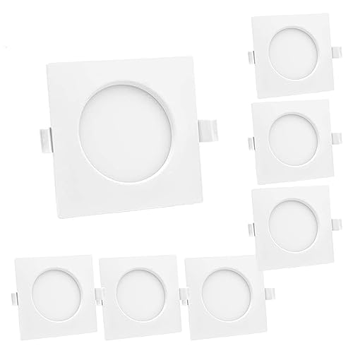 Lumare LED Einbaustrahler Dimmbar 6W | 360lm 230V IP44 Ultra flach | Einbauleuchten Weiß Eckig Quadratisch | 26mm Einbautiefe | Mini Slim Decken Spot in Warmweiß | 6er Set von Lumare